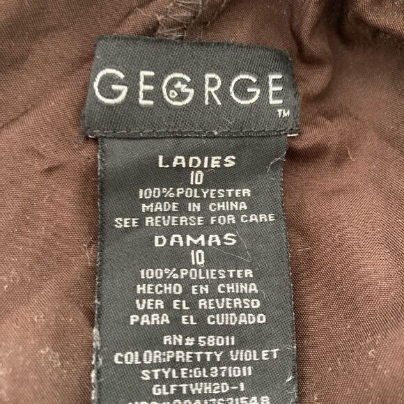 Pretty Fall Floral chiffon skirt in mix of muted, neutrals and brights. Lined. - Picture 5 of 6